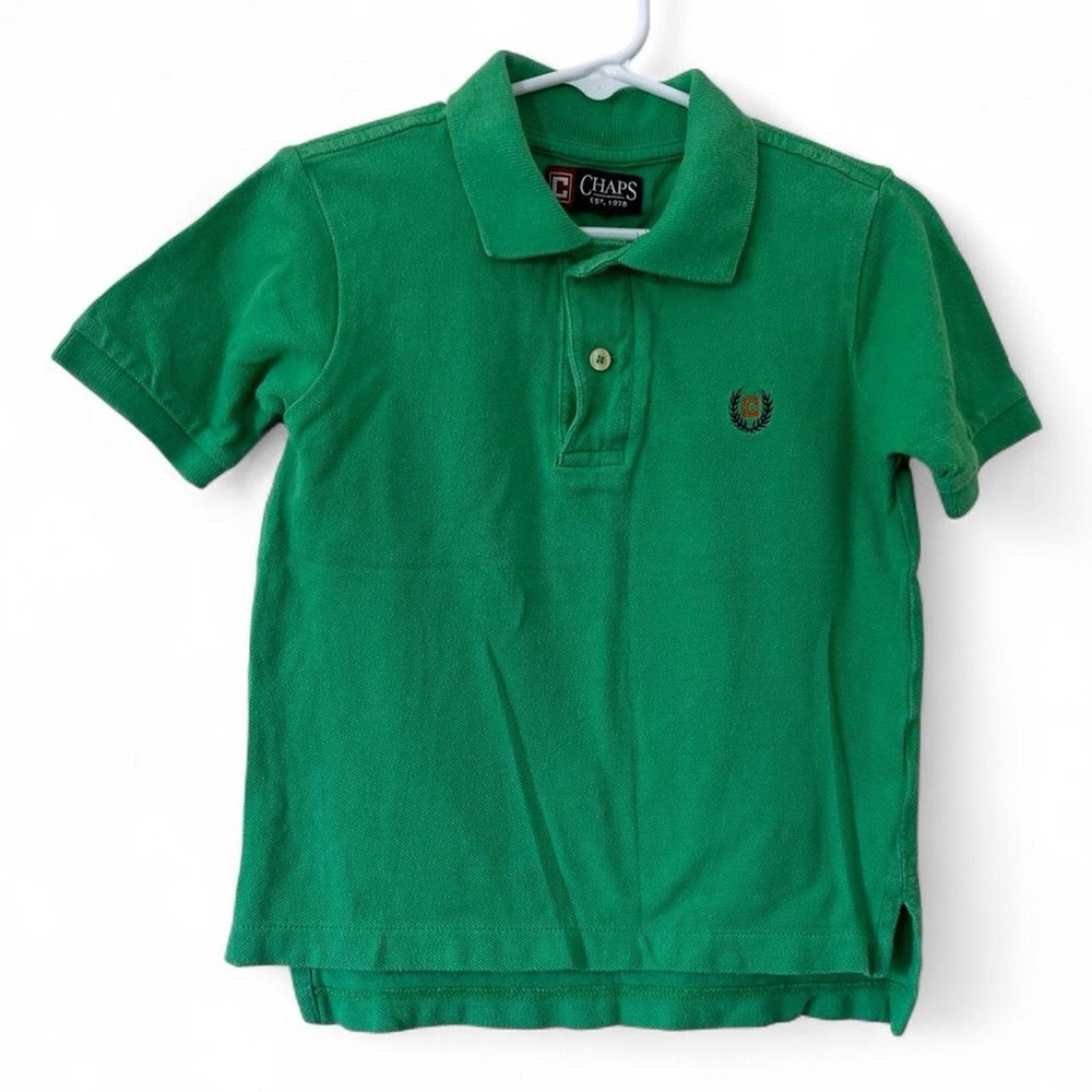 Size 4 Chaps Toddler Boy Short Sleeve Pique Polo Preppy Minimalist Country Club